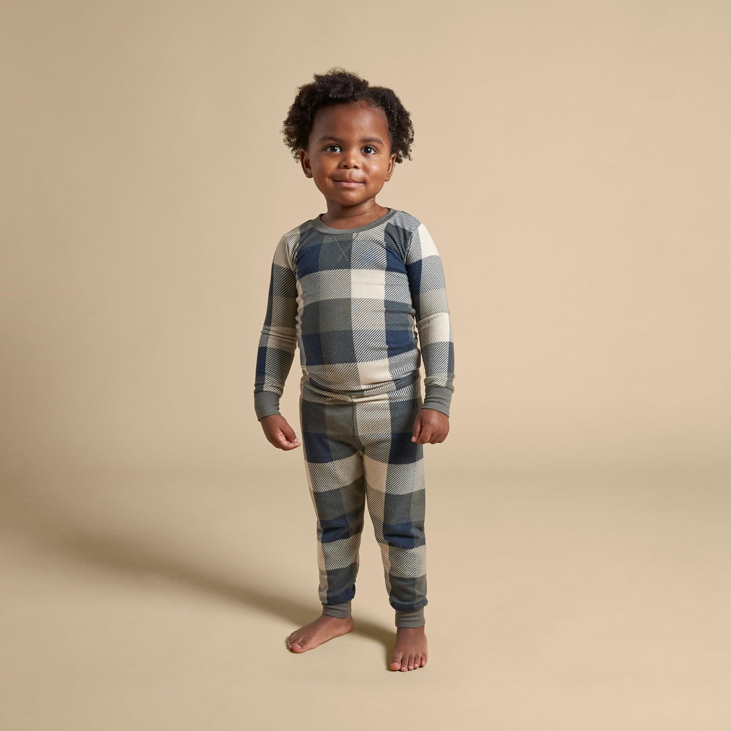 Modern Moments By Gerber Baby Hacci Snug Fit 2-Piece Pajama Set, Dark Green Plaid, 18 Months