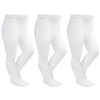 Stelle Toddler Girls Tights Baby Seamless Knit Thick Cotton Leggings Pantyhose(Infants/Kids/Childern)(3-Pack-White,3Xs)