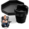 Kids Travel Tray - Car Seat And Car Cup Holder Tray - Tray For Snacks, Entertainment, Toys - Includes Cup Holder - Fits Most Car