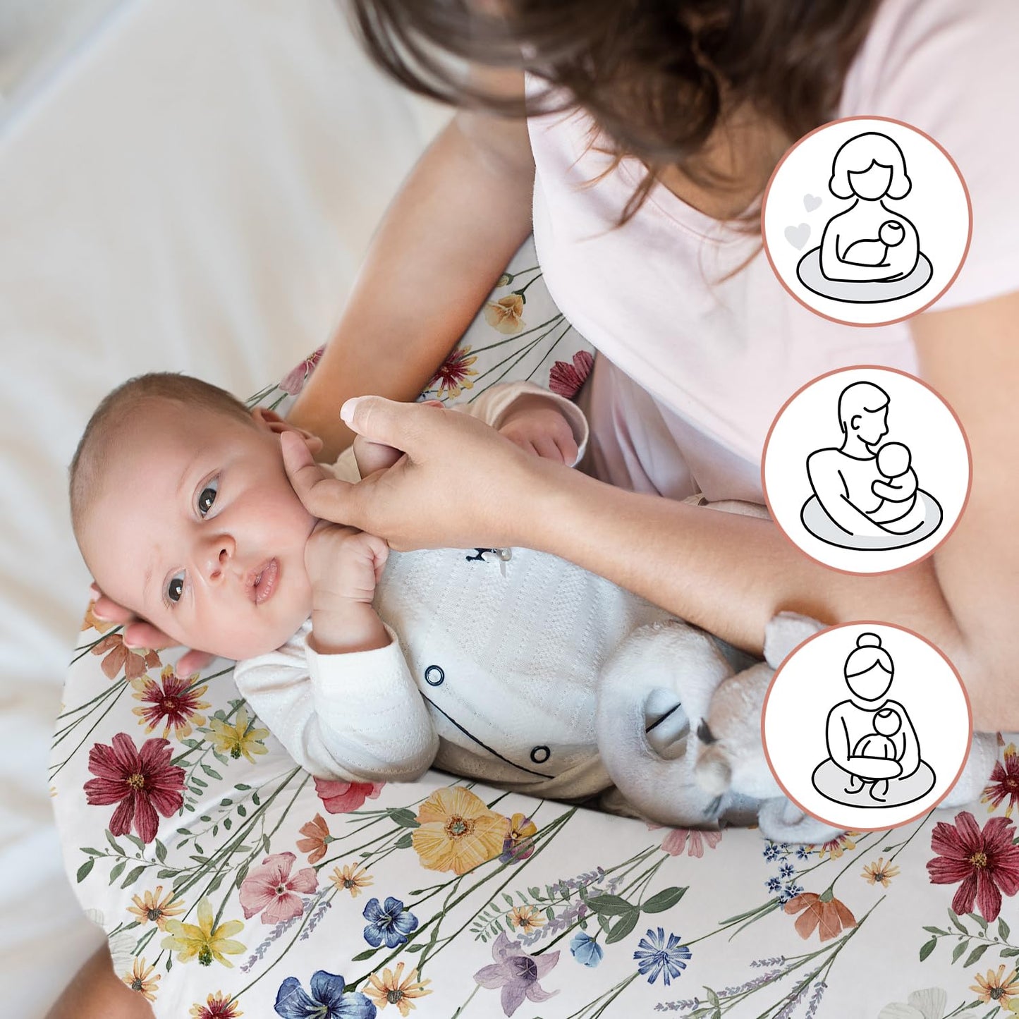 Little Grape Land Nursing Pillow For Infants, Breastfeeding Pillows, Baby Support Pillow For Nursing, Bottle Feeding, Tummy Time