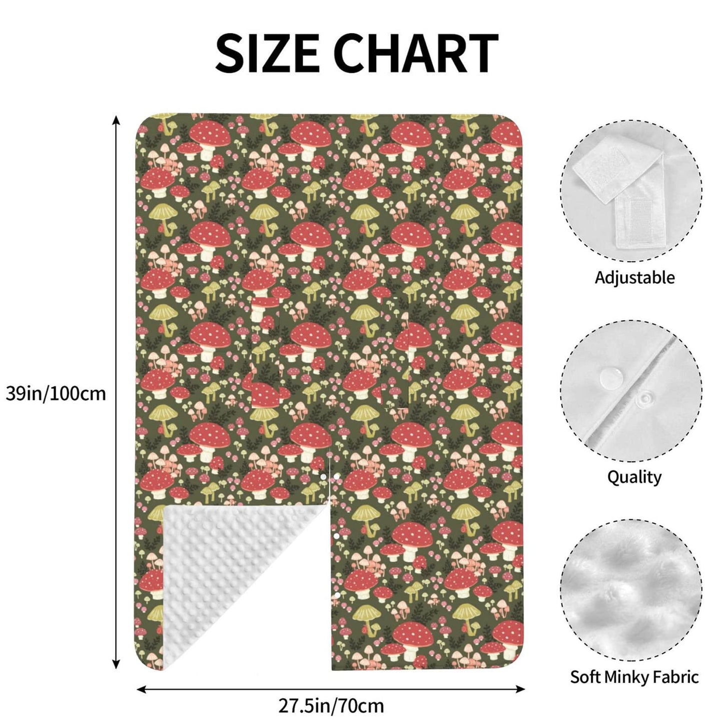 Mcewoel Mushroom Car Seat Cover For Baby In Winter Summer, Nursing Cover For Mom, Mushroom Baby Stuff