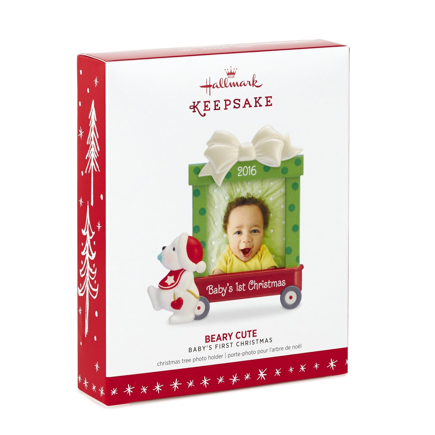 Hallmark Keepsake Baby'S First 2016 'Beary Cute Dated Picture Frame Holiday Ornament