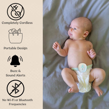 Baby Smile Baby Motion Breathing Monitor | Baby Abdominal Movement Monitor | Audible Alerts For Quick Alerts | Diaper Clip | No