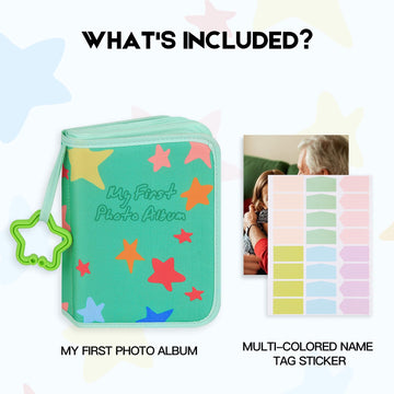 Baby'S My First Photo Album For Baby Holds 21 4X6 Photos, Baby Photo Album Soft Cloth Family Book, My First Family Album For 4X6