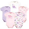 Touched By Nature Unisex Baby Organic Cotton Bodysuits, Retro Dino, 12-18 Months