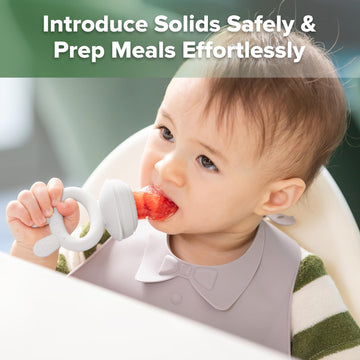 Haakaa Baby Fruit Food Feeder & Mini Freezer Nibble Tray Combo, Breastmilk Popsicle Molds For Baby Cooling Relief, Bpa Free Sili