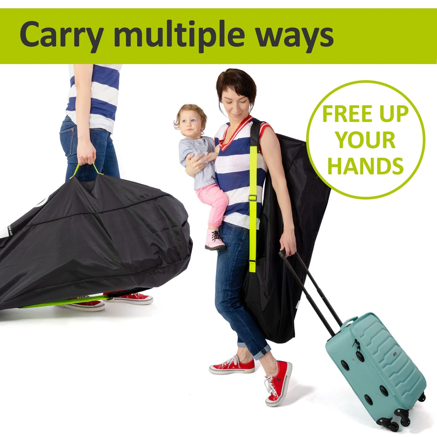 Volkgo Umbrella Stroller Bag For Airplane Gate Check Bag For Single Umbrella Strollers Durable And Lightweight Water Resistant,