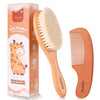 Valentise Baby Hair Bush And Comb Set,Baby Hair Brush With Soft Goat Bristle And Wood Comb Set,Wooden Baby Brush Set For Newborn