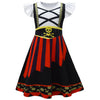 Aovclkid Girls Pirate Dress Buccaneer Costume Birthday Party Dress Halloween Cosplay Outfits(5T,White)