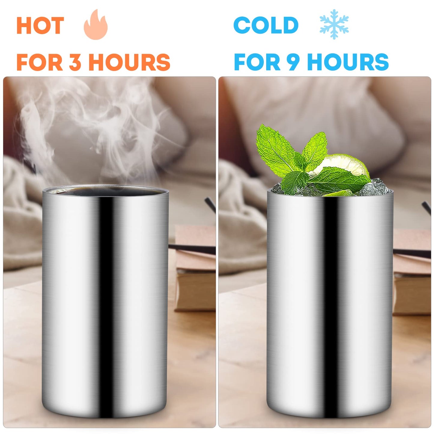 Vermida 12Oz Stainless Steel Sippy Cups (2 Pack), Double Wall Insulated Kids Travel Mug With Handles, Spill Proof Vacuum Tumbler