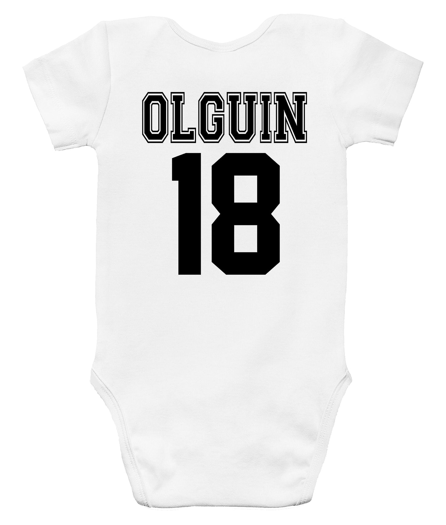 Rapunzie Baby Bodysuit - Custom Personalized Soccer Ball With Your Name And Number (0-3 Months)