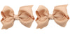 Zoonai 3 Inch Baby Girl Hair Bows Boutique Hair Clip Teens Toddlers Hairpin Headwear - Set Of 2 (Light Coffee)