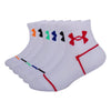 Under Armour Baby Boys Multi Pack Basic Essential Quarter Sock, White, 12-24 Months