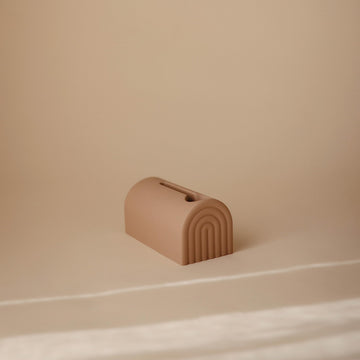 Mushie Bath Spout Cover | Soft Silicone Bathtub Faucet Safety Guard For Kids | Universal Fit (Natural)