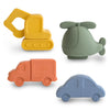 mushie Vehicles Bath Toys Play Set for Toddlers | 100% Food Grade Silicone | Mold Free, Pack of 4