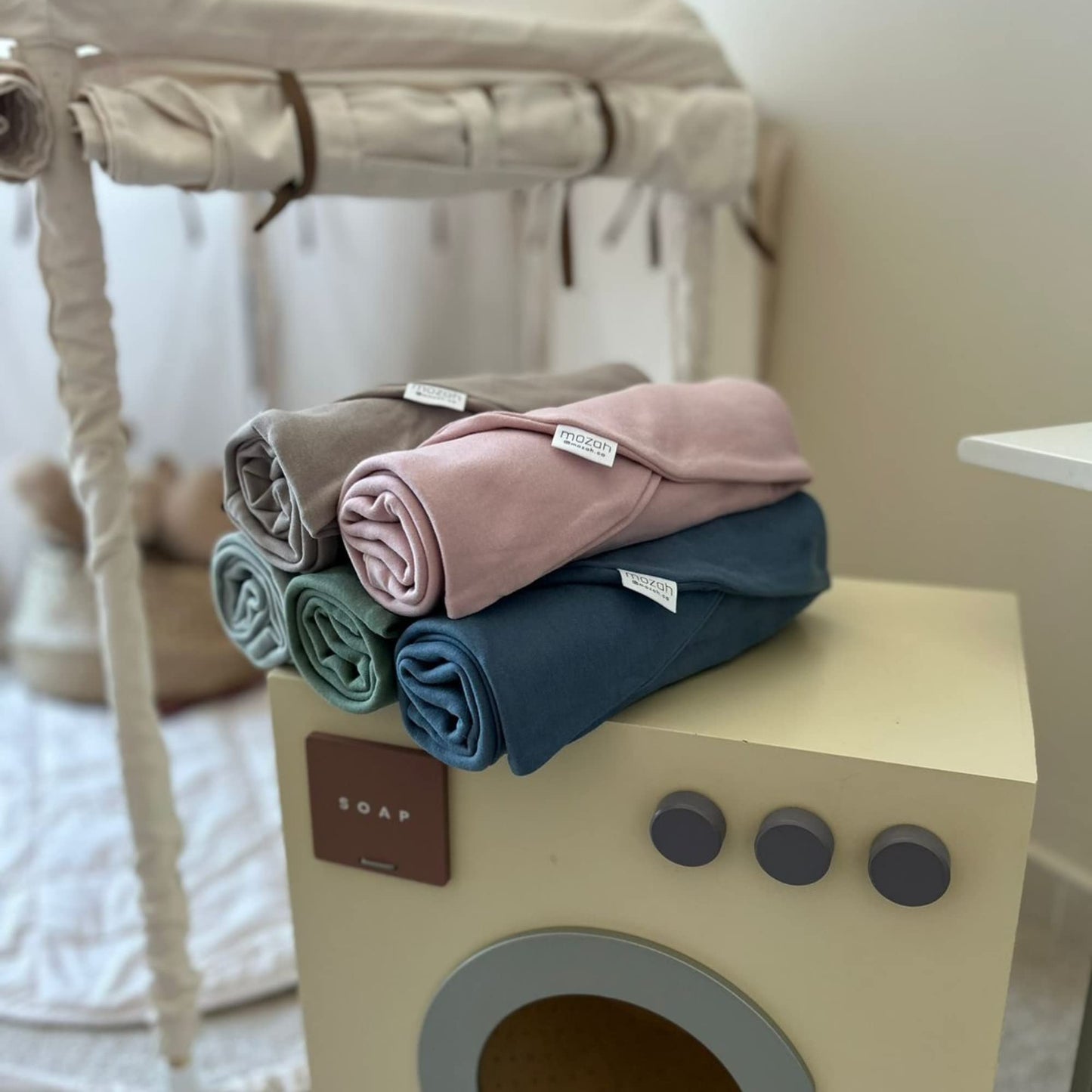 Mozah Baby Lounger Cover For Newborns - Soft Cotton Slipcover Fitting Most Infant Loungers And Baby Nest Loungers (Pale Mauve -