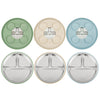 PandaEar 3 Pack Stainless Steel Baby Suction Plates, Divided Toddler Plate for Baby Led Weaning Supplies, Non-Slip Toddler Baby