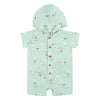 Gerber Baby Boys Hooded Cotton Romper, Sea Scene, 3-6 Months