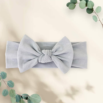 Babygiz Baby Girl Headbands-Infant,Toddler Cotton Handmade Hairbands With Bows Child Hair Accessories (Stone Gray)