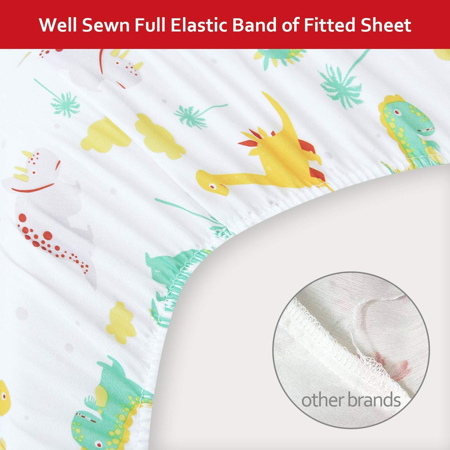 Moonsea Toddler Sheet Set Dinosaur, Crib Sheet Set For Toddler Bed, Breathable Silky Soft Toddler Bed Sheets For Boys And Girls,