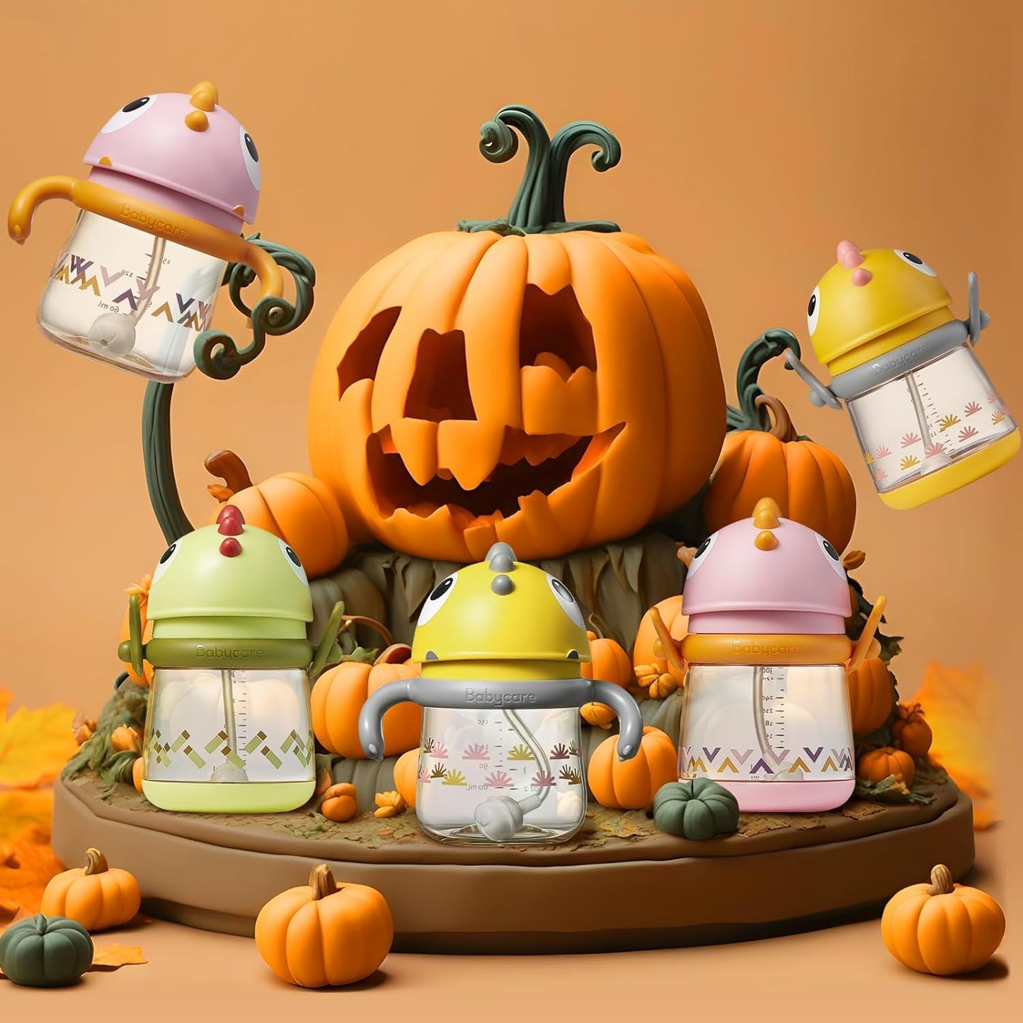 Bc Babycare Straw Sippy Cups For Toddler, No Spill Sippy Cups For Baby 1+ Year Old, Transition Weighted Sippy Cup With Straw And