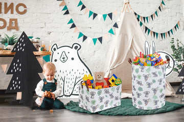 Essme Rectangular Baby Storage Basket,Koala Basket With Handles Kids Storage Bin For Boys Room Decor,Cute Basket,Toy Bin,Book Ba