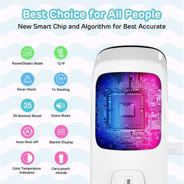 Anmeate No-Touch Forehead Thermometer For Adults, Infrared Digital Thermometer For Kids, Touchless Baby Thermometer, Accurate Re