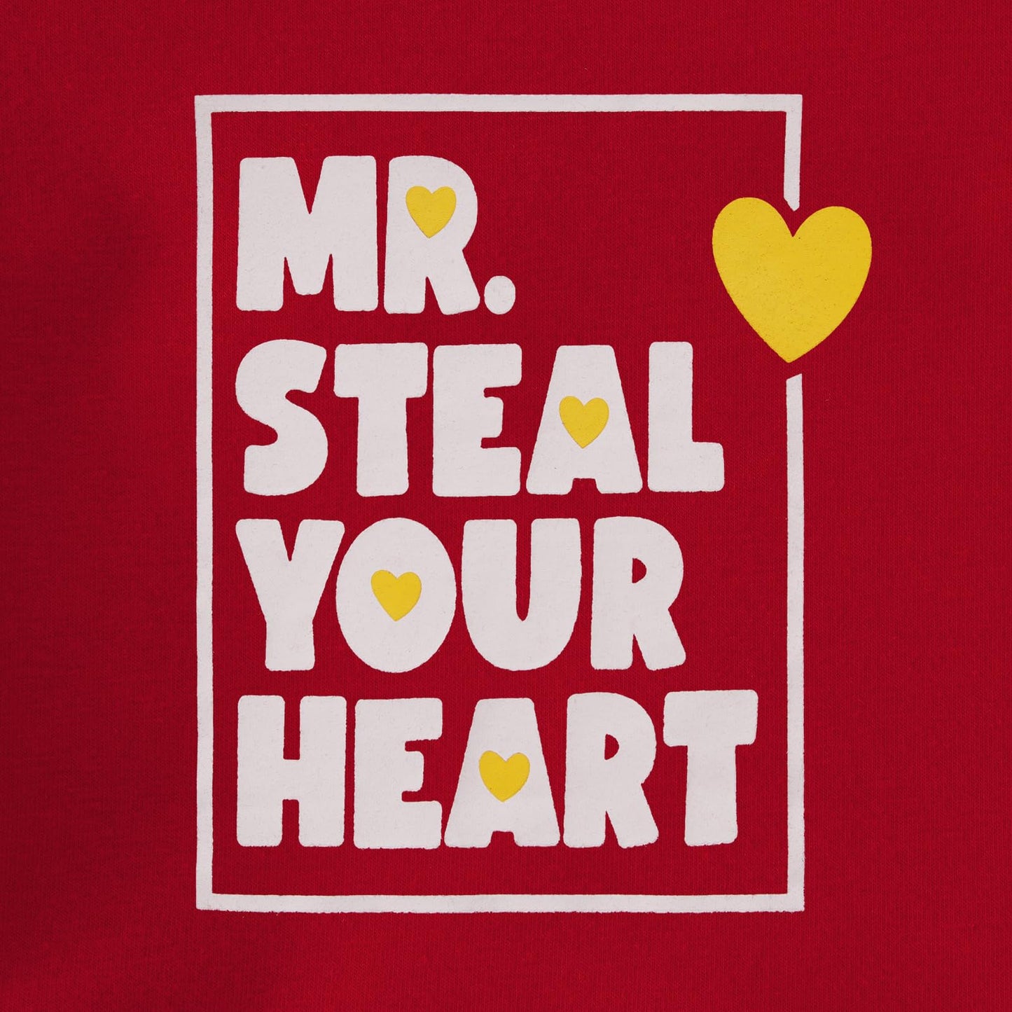 Modntoga Toddler Baby Boy Valentines Day Sweatshirt Mr Steal Your Heart Graphic Shirt Long Sleeve Funny Letter Pullover Tops (Re