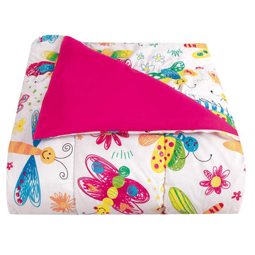 Sapphire Home 8 Piece Butterfly Full Bedding Set, Bed In A Bag, Kids Butterfly Comforter Set With Butterfly Sheets, Pillow Case,