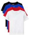 The Children'S Place Baby Boy'S And Toddler Basic Short Sleeve Tees, Black/Blue/Red/White 4-Pack