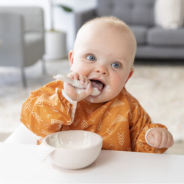 Bumkins Sleeved Bib For Girl Or Boy, Baby And Toddler For 6-24 Mos, Essential Must Have For Eating, Feeding, Baby Led Weaning Su