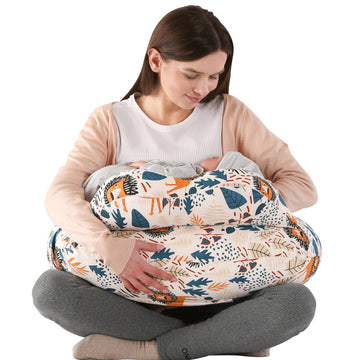 Battop Nursing Pillow For Breastfeeding With Removable Cover,Feeding Pillow For More Support For Mom And Baby,Adjustable Waist S