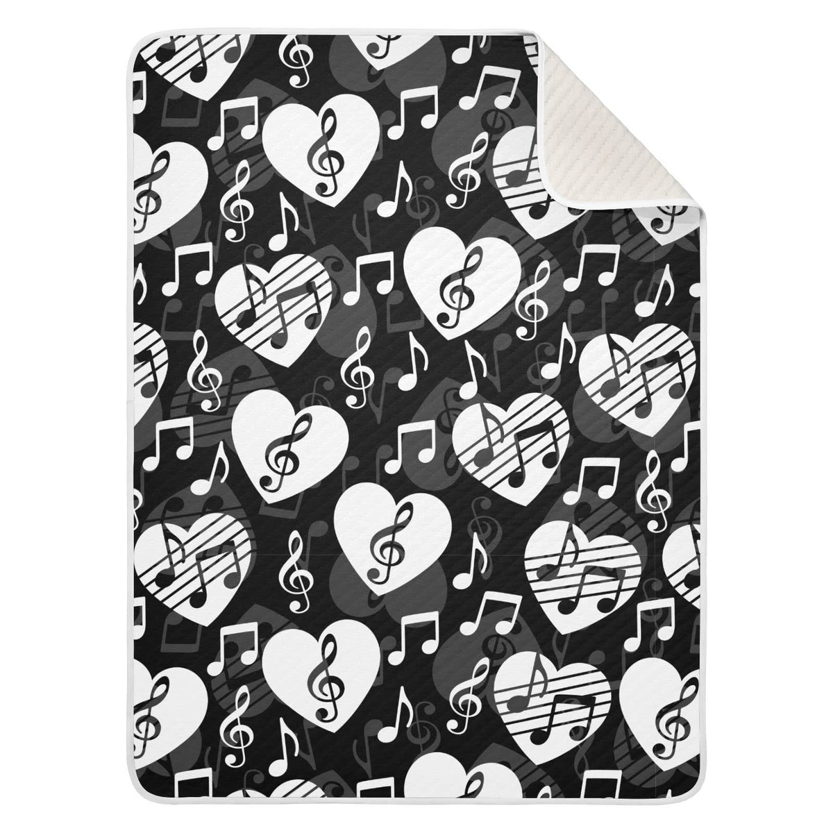 Mazeann Love Music Notes Baby Blankets Soft Warm Crib Stroller Blanket for Toddler Newborn Girls Boys, 30x40in