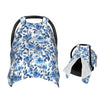 Muishi Blue Rose Floral Baby Car Seat Canopy Nursing Cover for Newborn Car Seat Breastfeeding Covers Blanket Newborn Shower Gift
