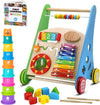 PIDOKO KIDS Wooden Baby Walker - Baby Activity Center Toys for 1 Year Old Boy Girl | Push Walker Toy For Babies - Baby Walkers F