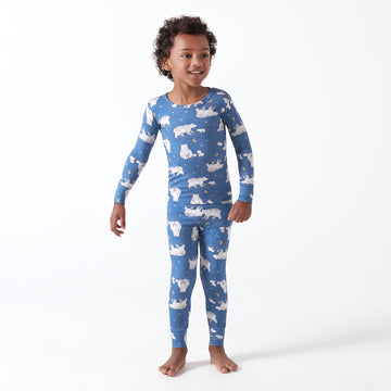 Gerber Unisex Baby Toddler Buttery Soft 2-Piece Snug Fit Pajamas With Viscose Made From Eucalyptus, Polar Bear, 18 Months