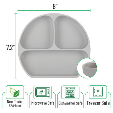Mr. Pen- Silicone Suction Plates For Toddlers, Baby, Kids, With Suction