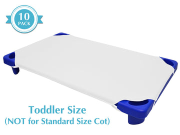 American Baby Company 10-Piece Cotton-Polyester Blend, Toddler Size Daycare/Pre-School Cot Sheet, White, 23' X 40', For Boys A