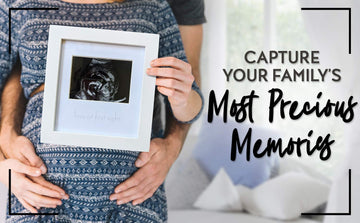 Green Pollywog Sonogram Photo Display | White Ultrasound Frame | Pregnancy Gift For First-Time Moms, Parents & Grandparents | Nu