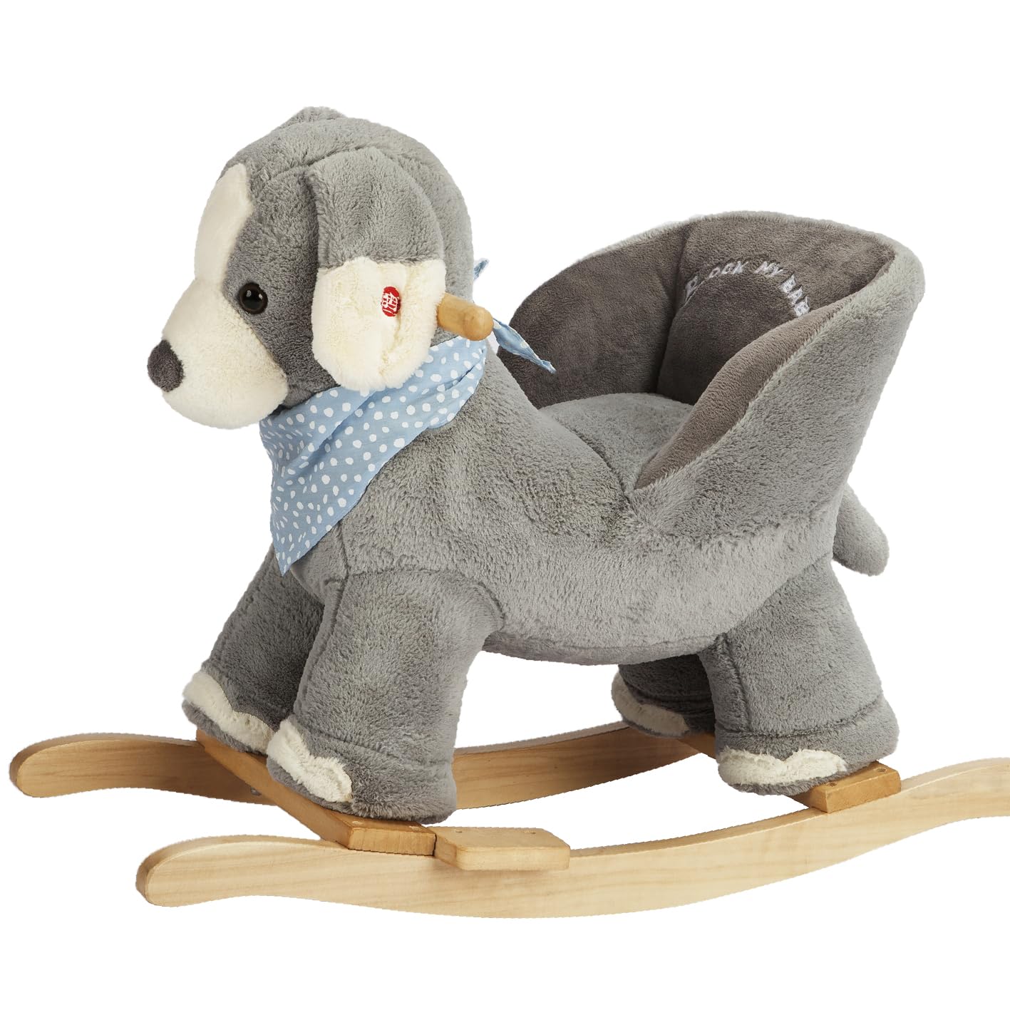 Rocking Horse Puppy, Baby Animal Rocker, Rocking Horse with Seat, Ride on Horse, Plush Rocking Horse with Sweet Music, Wooden Ro