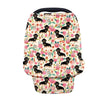Afpanqz Floral Dachshunds Baby Car Seat Cover Canopy And Nursing Cover Infant Car Canopy Spring Autumn Winter Snug Warm Breathab