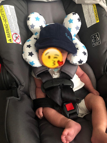 Baby Travel Pillow Toddler Head And Neck Support Pillow For Baby Pushchair,Car Seat,Travel(White)