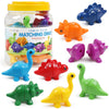 Montessori Matching Dinosaurs Toy, Color and Shapes Recognition, Snap and Pattern Match Game Preschool Learning Toys Homeschooli