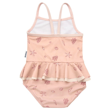 Gerber Girls' One-Piece Swimsuit, Pink Shells