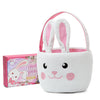 Lofytain Easter Basket Bags,Easter Eggs-Gift Baskets For Kids,Bunny Tote Bag Bucket For Easter Eggs,Toys, Candy,Gifts (Pink)
