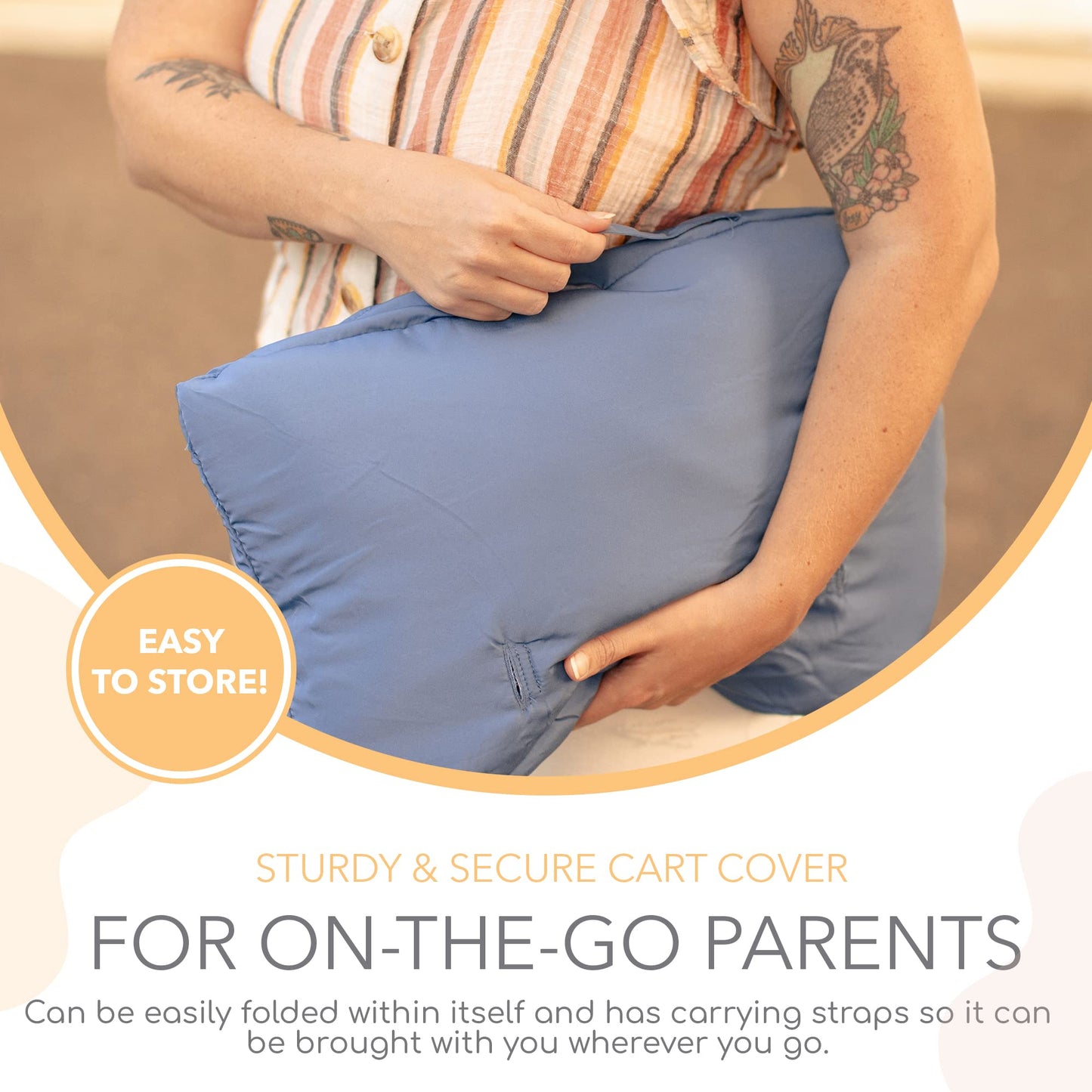 Binxy Baby 2-In-1 Cushy High Chair Cover And Shopping Cart Cover For Baby, Comfortable Cover For Grocery Cart, Universal Fit Car