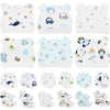 Geyoga 18 Pcs Baby Hats Mittens and Socks Set Newborn Mittens No Scratch Baby Hats and Newborn Socks for 0-6 Months(Boy)