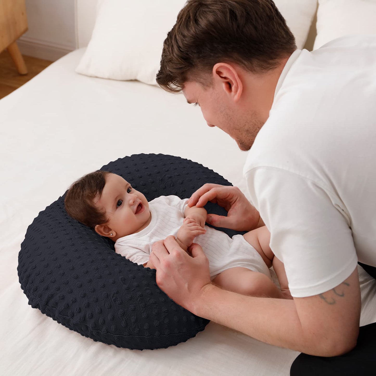 Nursing Pillow Cover, Breastfeeding Pillow Slipcover Snugly Fits For Nursing Pillow For Baby Boys And Girls, Premium Quality Mic