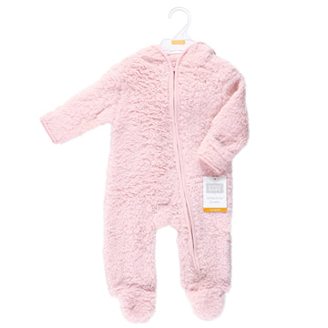 Hudson Baby Unisex Baby Fleece Sleep And Play, Lt Pink, 3-6 Months