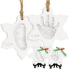 Baby Hand And Footprint Kit - Baby First Christmas Ornament, Personalized Baby Footprint Kit, Clay Baby Handprint Ornament Kit,